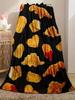 Warm Chick Pattern Flannel Throw Blanket for Travel Camping Living Room Office Sofa Chair or Bed  Cozy and Comfortable