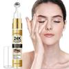 24K Gold Eye Cream with Rollerball - Hydrating Smooth Dark Circles Fine Lines less