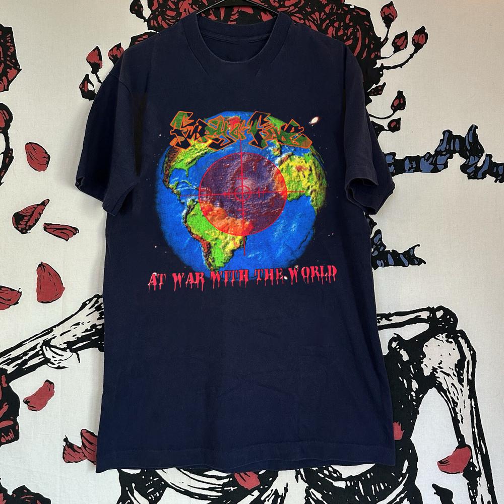 Vintage Fury of Five At War With The World Cotton Black S-5XL Shirt LL032 Unisex T-Shirt