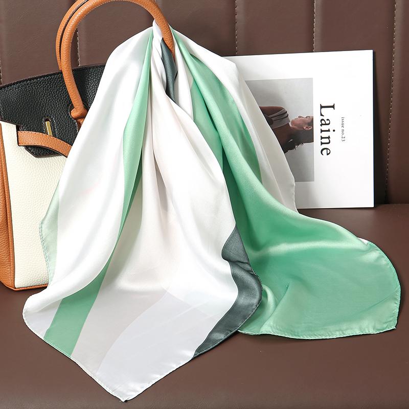 New Silk Shawl Square Scarf for Women Neckerchief Female Headband Hair Wrap Print Ladies Foulard Fashion Hijab Bandana