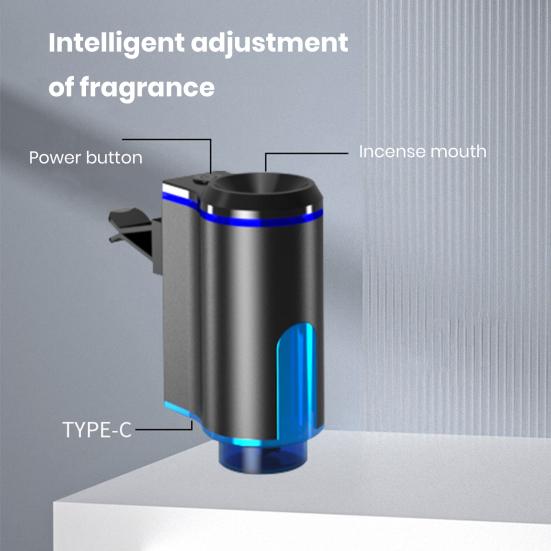 Smart Car Air Freshener Aroma Diffuser 2 Modes Adjustable Easy To Install Rechargeable
