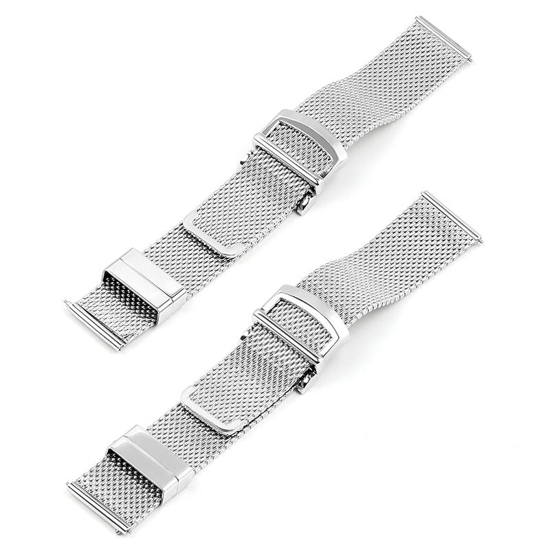 20 22 мм Сетчатый миланский браслет для Omega Seamaster 007 Высококачественный ремешок для часов из нержавеющей стали для IWC Pilot Быстросъемная складная застежка