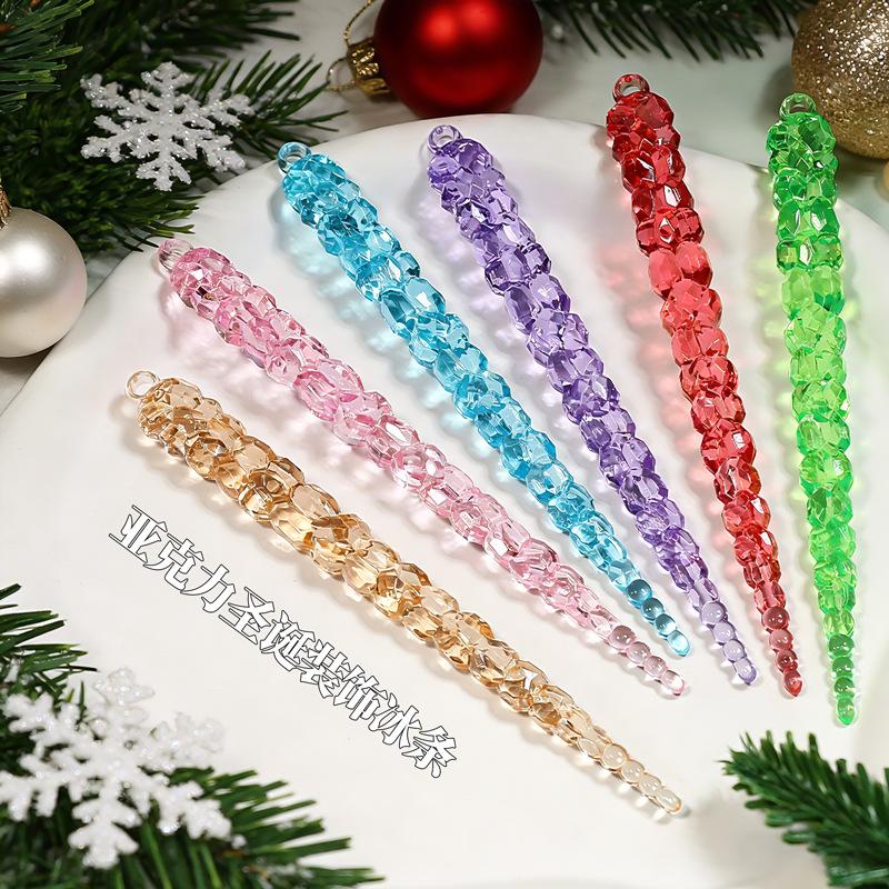 Прозрачный Рождественский Ornament Ледяной Кристалл Сосулька Снежинка для Украшения Елки