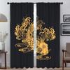 Chinese Style Koi Curtains for Bedroom Blackout Curtain for Room 2 Panel Halloween Decoration Home Interior Curtains Partition