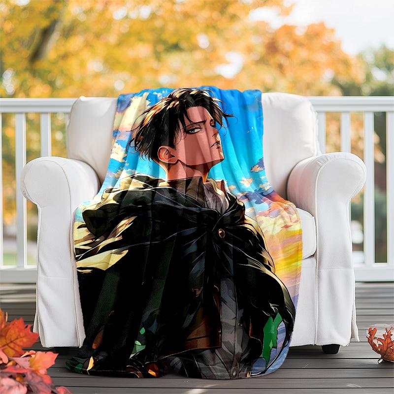 Attack on Titan2 printed throw blanket—lightweight,soft,warm;versatile blanket for all seasons—perfect as &air-conditioning throw,nap blanket