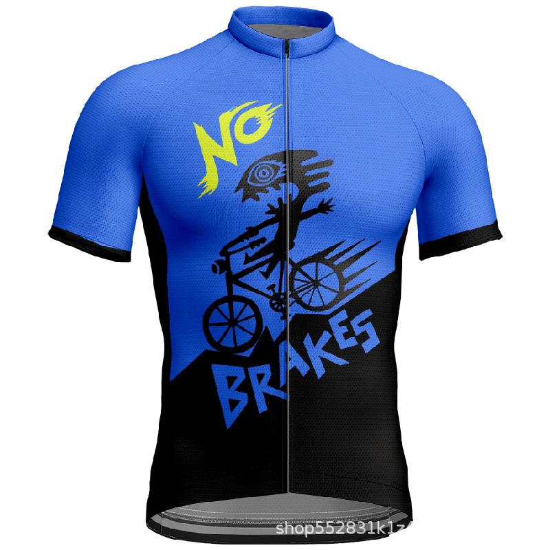 Close-fitting Tights, Cycling Clothes, Sports Tops, Shoulder Sleeves, T-shirts, Partial 3D Printing Men's Summer