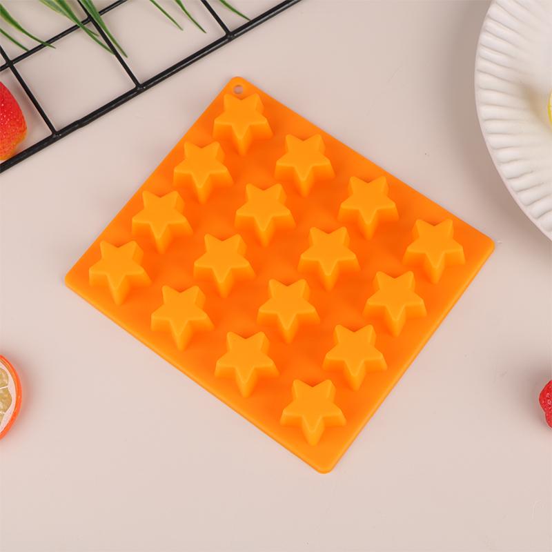 1Pc 16 Lattice Star Ice Cream Lattice Five Pointed Star Silicone Ice Cream Cake Mold Ice Cubes Diy Kitchen Baking Mold