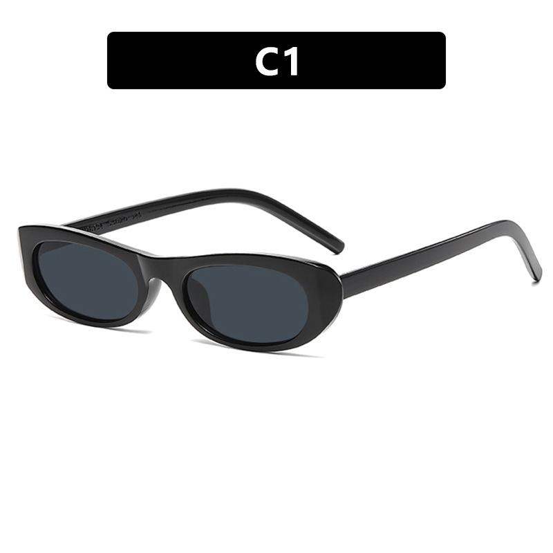 Vintage Simple Small Frame Oval Sunglasses Fashionable High-end Feel Versatile Unique Personality Street Style Sun Glasses