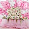 White Pink Bow Series Balloon Chain Garland Balloon Set Baby Baby Girl Birthday Cloth
