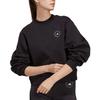 adidas Свободный толстовка с круглым вырезом и длинным рукавом с буквенным принтом Женская толстовка черного цвета HR9172