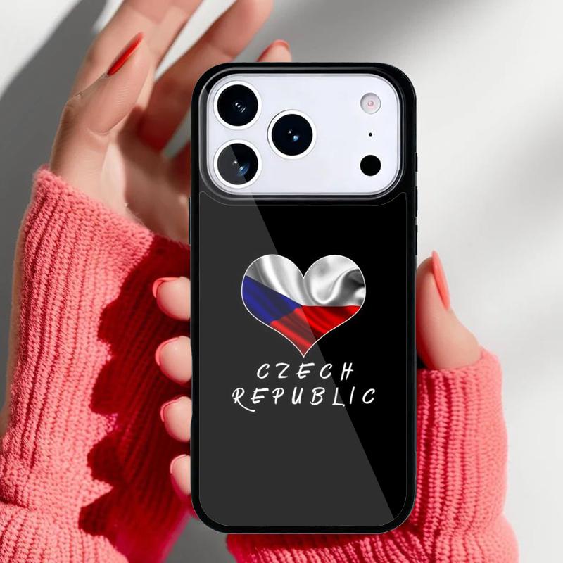 Чехия Чешский Флаг Чехол для Телефона для iPhone 17 16 15 14 13 Pro Max Задняя Крышка для 12 11 Pro Coque