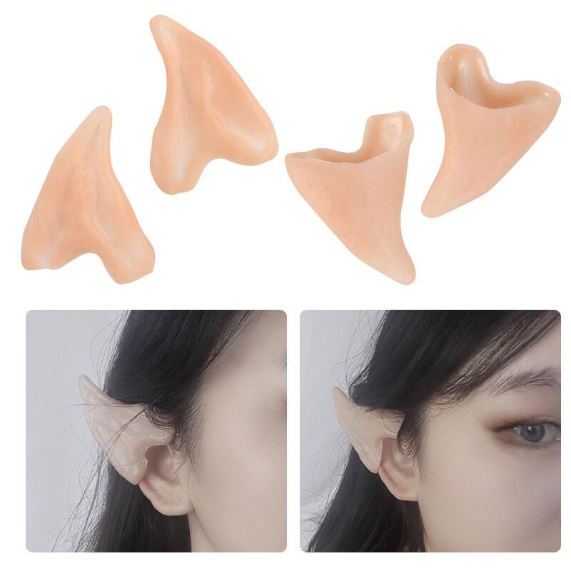 1 пара латексных ушей эльфа, сказочный ангел, платье, накладные уши, реквизит, принадлежности для косплея, полууха, реквизит для фотосессии на Хэллоуин, Рождественский декор