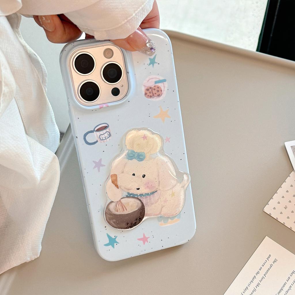 Chef Elephant for 16 for Apple Phone Case for IPhone15ProMax Cute 11 Film Glitter 13 Three-dimensional