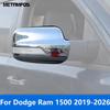 Хромированная накладка на зеркало заднего вида боковой двери для Dodge Ram 1500 -2025 2026 Защитный колпачок Аксессуары для экстерьера Стайлинг автомобиля