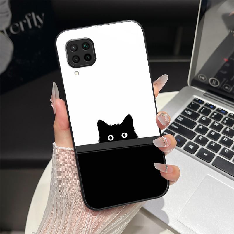 For Huawei P40 Lite Phone Case JNY-LX2 JNY-LX1 Trendy Fantasy Design Tempered Glass Bumper For Huawei Nova 7i 6 SE Back Coversse
