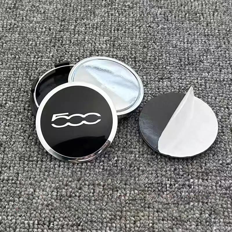 56mm Car Wheel Hub Cover Sticker Accessory For Fiat Abarth 500 Tipo FR Panda Argo Freemont Viaggio Bravo Punto Doblo Pulse Stilo