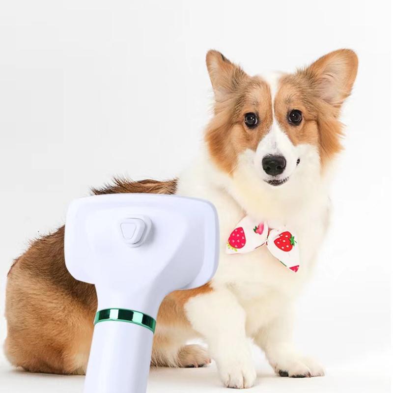 Расческа для выпрямления шерсти собак Расческа для выпрямления шерсти для уборки дома Электрическая расческа для кошек и собак с горячим воздухом для домашних животных