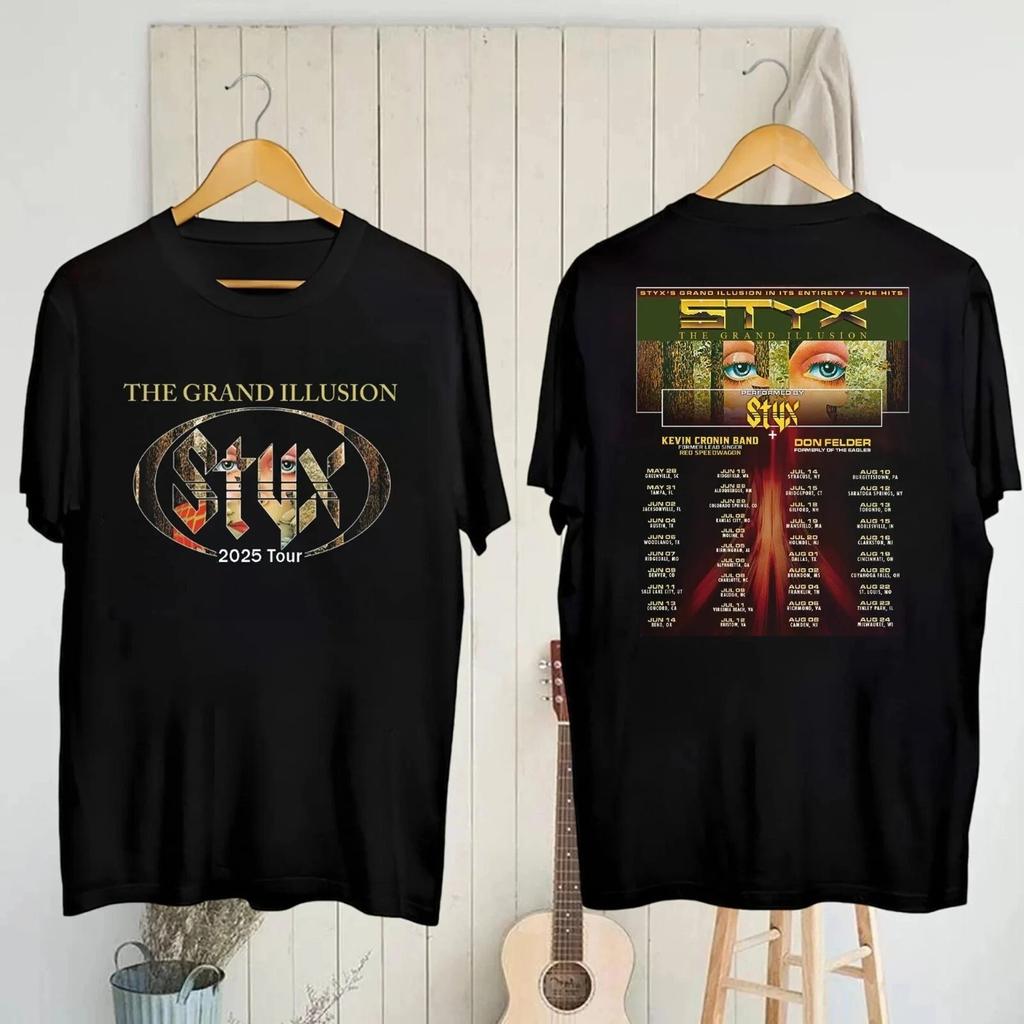 Styx 2026 Concert Band the Grand Illusion Tour 2026 Fan Gifts T-Shirt