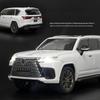 1:24 LEXUS LX600 Металлическая модель автомобиля Звук и свет Инерционная игрушечная машинка Внедорожник Симуляция для коллекции Мальчика Декорация