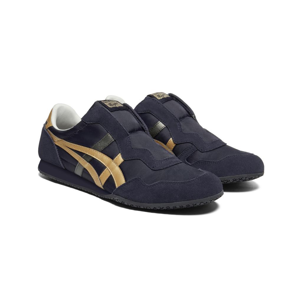 ONITSUKA TIGER Serrano Слипоны Тканевые Удобные Универсальные Повседневные Кроссовки Унисекс Темно-Синие 1183C615-400
