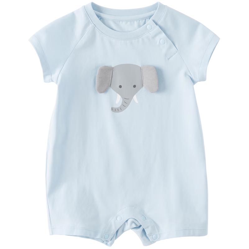 DAVE&BELLA Baby Boys' Short-Sleeve Summer Romper