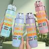1PC Scientist Quote Print 750ml Color Plastic Sports Water Bottle Leakproof Flip Straw Lid Suitable for Sports Office Home Use
