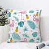Летняя наволочка с фламинго и тропическими листьями, мягкая полиэстеровая наволочка, украшения, наволочка для декоративной подушки, домашняя оптовая продажа X