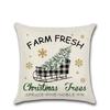 Новая льняная наволочка с рождественским принтом, декоративная наволочка для дома, дивана