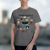 2026 Multiple Shark Faces Graphic Tee Funny Shark Species Print Short Sleeve Casual Tshirt