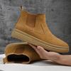 Autumn/Winter 2023 Men's Genuine Leather Chelsea Martin Boots - Mid-Top Style