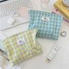 Girly Plaid Cosmetic Bag Large Capacity Travel Portable Women Clutch Zipper Pouch Handbag Makeup Toiletries Storage Bags