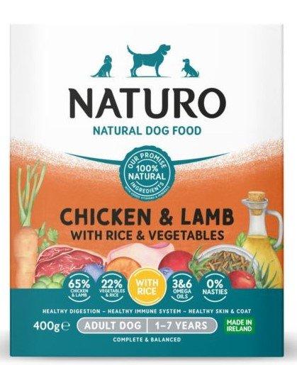 Naturo | Adult | Tray 400G - Chicken Lamb Brown Rice Vegetables 400G