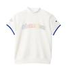 Champion Short Sleeve Mock Neck Shirt UV Graphic Logo Print Women's (CW-BG304), Off-White, Protection, Quick-Drying,