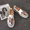 Old Beijing Cloth Shoes Embroidery Flower Social Guy Male Moccasin-Gommino Student Casual Shoes National Chinese Style