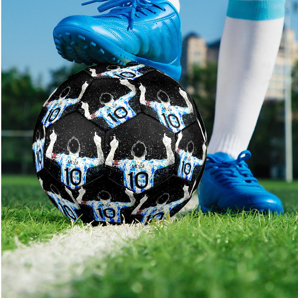 Lionel Messi Theme soccer ball Size 5 Soccer Ball Soft Touch Professional Training Football for Outdoor Sports