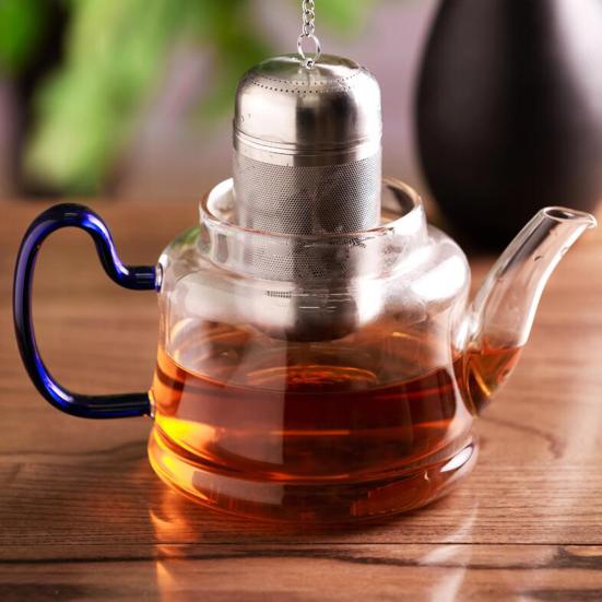 Прочное уплотнение для заварки чая с цепочкой, герметичной крышкой, гладкая поверхность, легко чистящийся чайник из нержавеющей стали