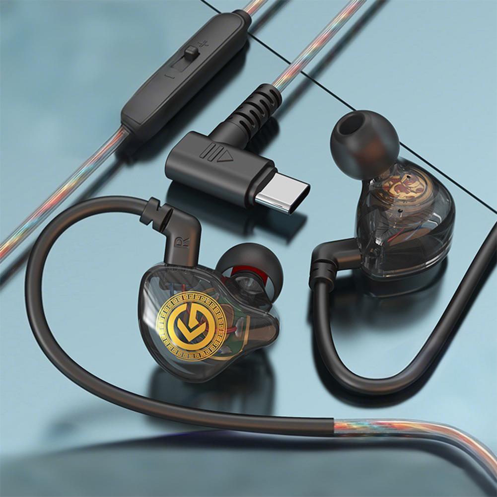 Проводные наушники 3,5 мм Type C цифровые чип-наушники-вкладыши проводная гарнитура с микрофоном для iPhone 15 Android Samsung