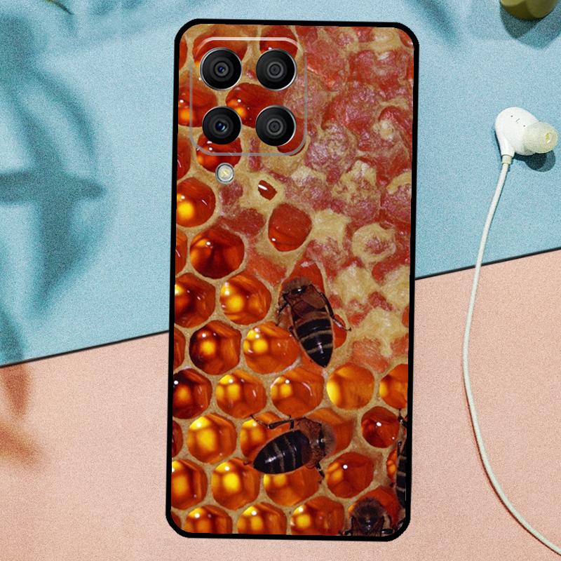 Золотая Сота Пчела Для Samsung Galaxy M21 M31 M11 M13 M33 M53 M16 M06 M12 M14 M15 M35 M55 M34 M54 M32 M52 Чехол