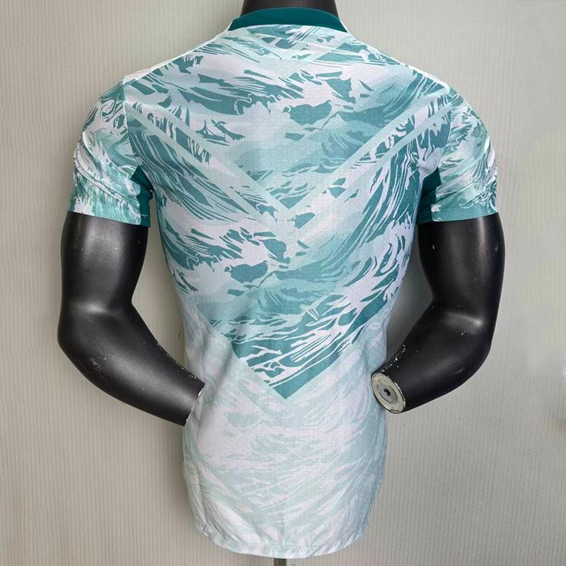 Mens Short Sleeve Football Jersey Portugal Away Kit Breathable Bamboo Fiber Soccer Uniform Adult Training Match