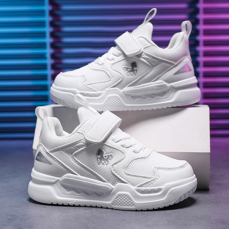 Детская обувь для скейтборда 2025 весна новая обувь для начальной школы мальчики мягкая подошва нескользящая повседневная обувь школьная белая обувь девочки