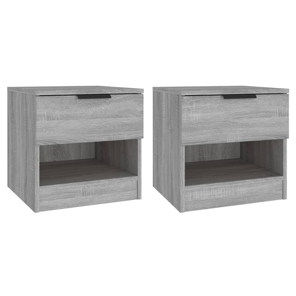 Nightstands Set 2 pcs Grey Sonoma Particleboard