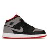 Детские Air Jordan 1 Mid GS Bred Shadow Черный Огненно-Красный Цементно-Серый DQ8423-006