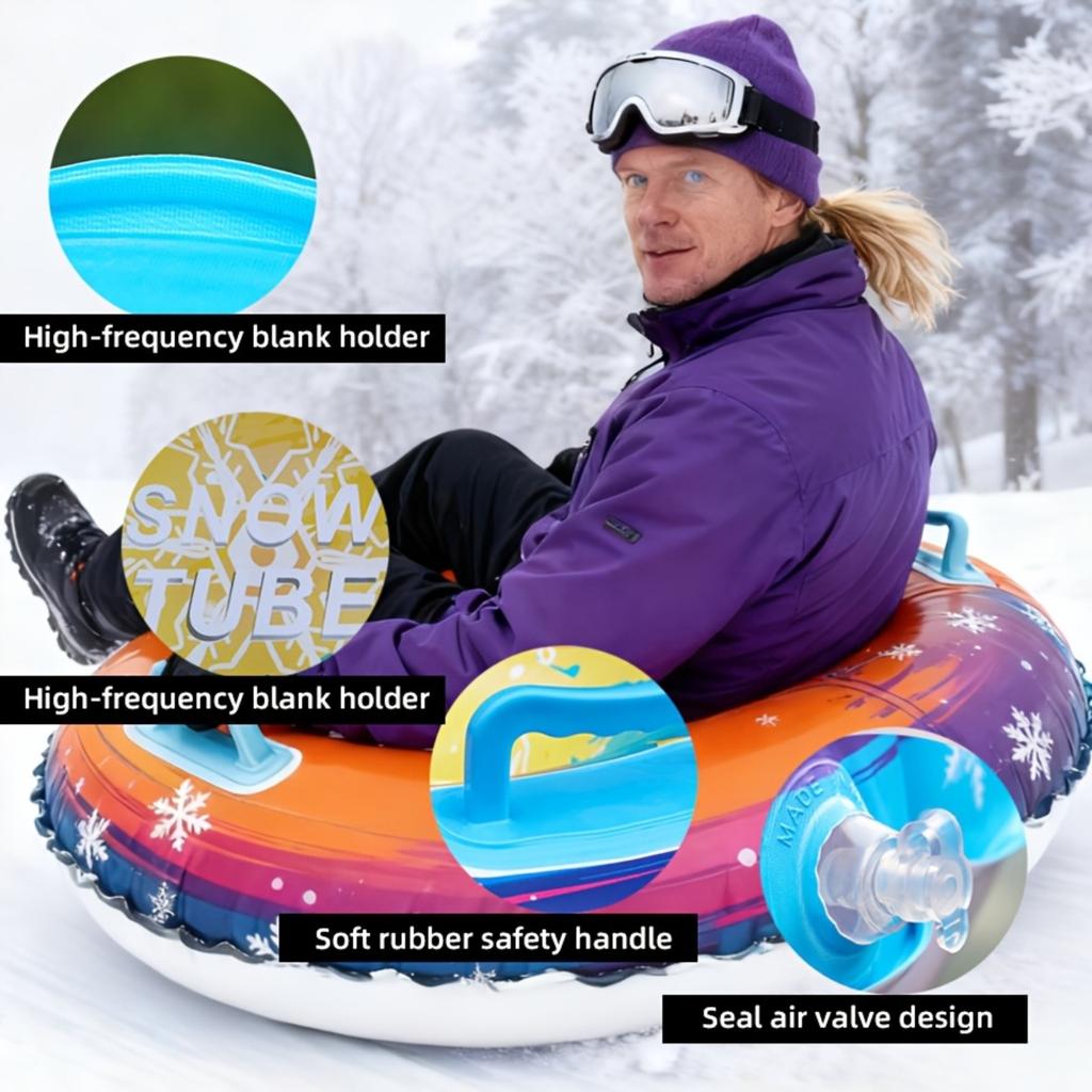 Colorful and Fashionable Inflatable PVC Foldable Winter Ski Ring Suitable for Snow Drifting/outdoor Leisure Family Activities