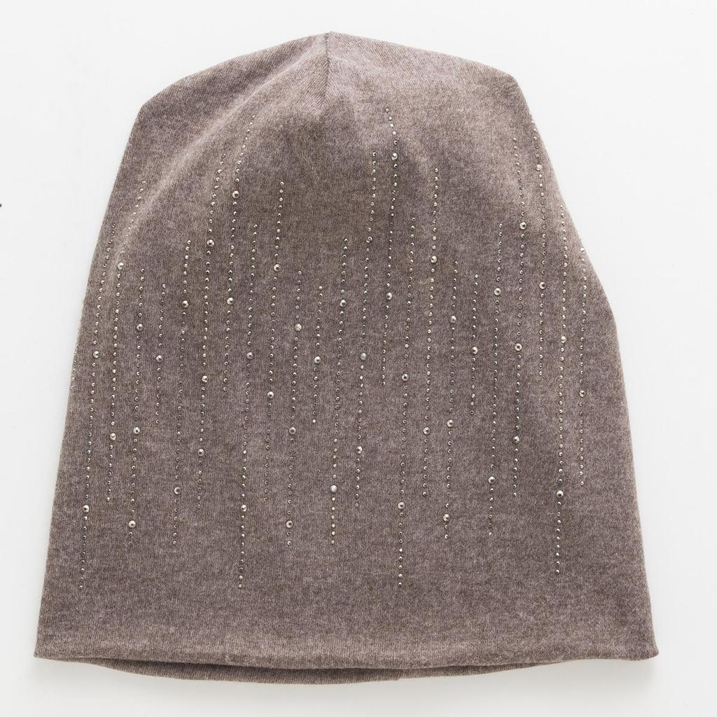 Осенне-зимняя шапка-пуловер для пар, вязаная двухслойная кашемировая теплая детская шапка с бриллиантами