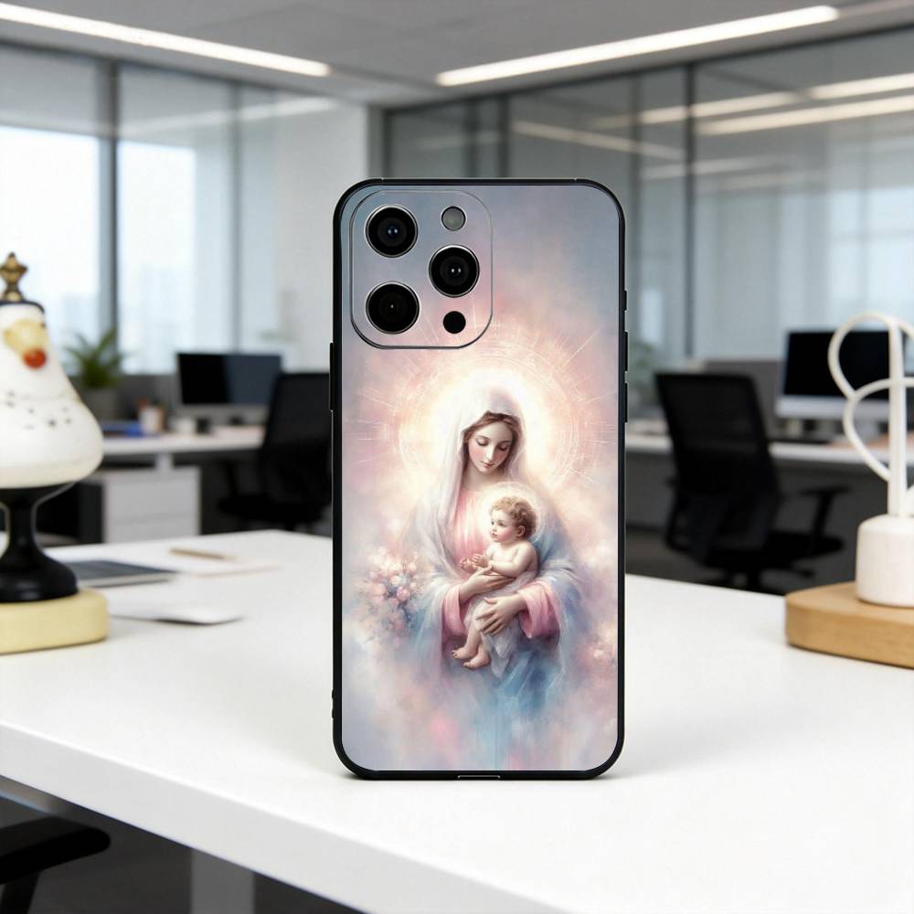 Чехол для телефона Kind B-Blessed V-Virgin M-Mary Силиконовый Мягкий Для IPhone 17 16 15 14 13 12 11 X XR Plus Pro Max Plus