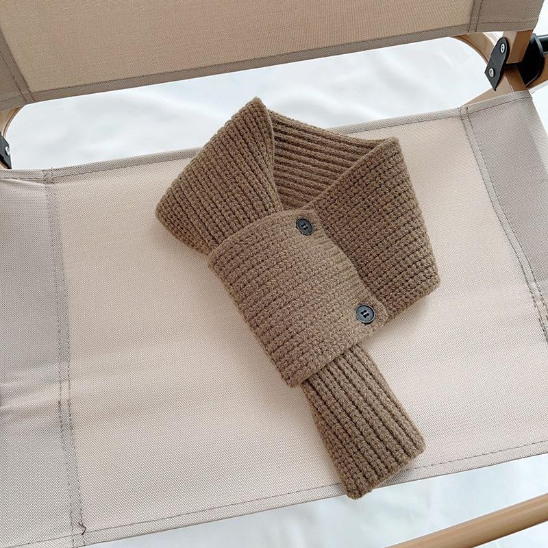 Knitted Children's Scarf Autumn Winter Kids Scarves for Girls Boys Warm Cross Baby Neck Warmers Child Accessories