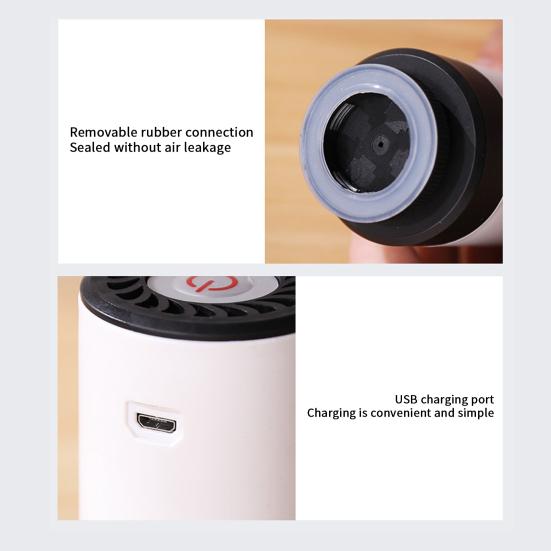 Mini Vacuum Sealer Machine Good Sealing Moisture-Proof 2-in-1 Extraction Inflation Rechargeable Kitchen Gadget for Meat Fish Vegetables Fruits