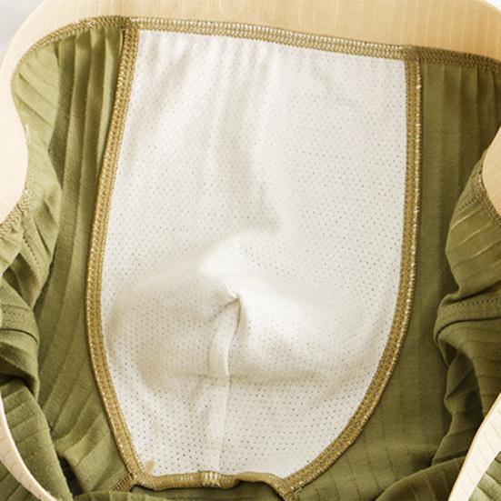 Men Boxer Underwear Mid-rise Tight Cut High Elasticity Shorts Briefs Patchwork Color Ribbed U-Convex Panties