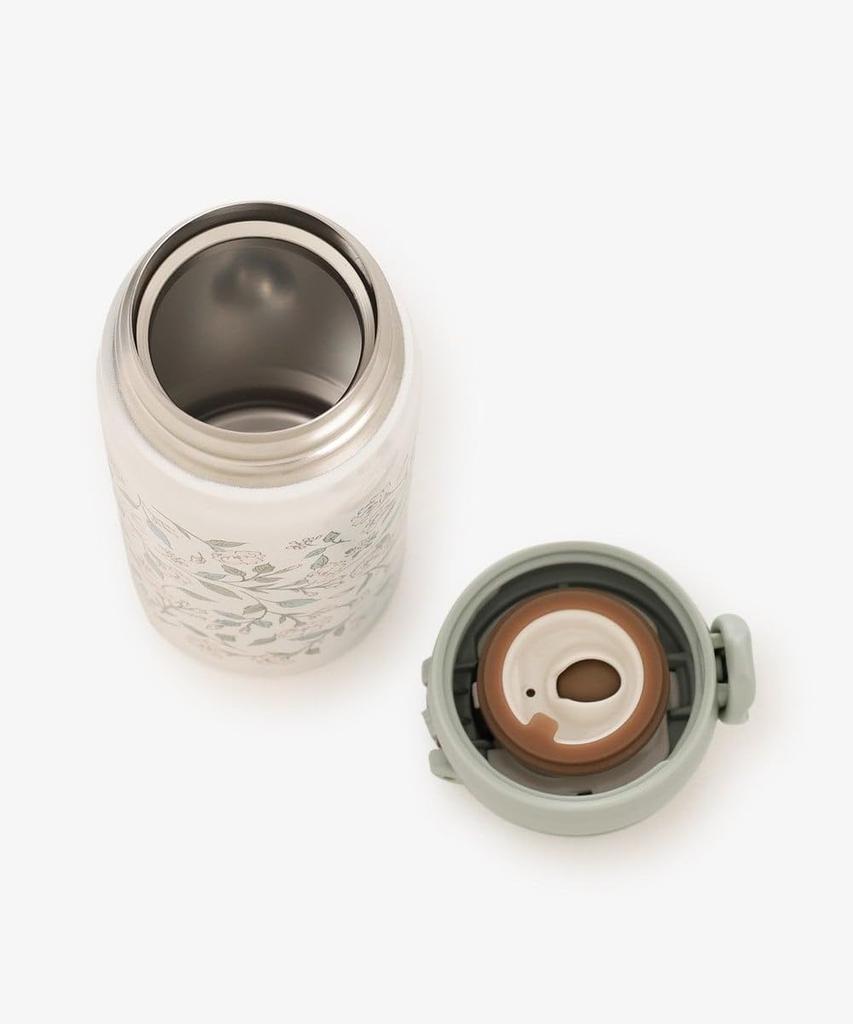 Afternoon Tea Living HS99 Flower Art One-Touch Thermos Bottle, 350ml, Green