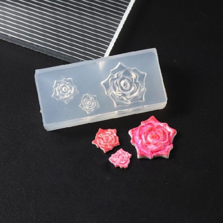 Силиконовые формы для нейл-арта, формы с цветами, трафареты для маникюра, цветочные украшения для нейл-арта